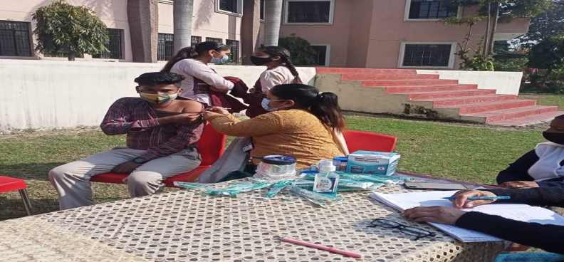 Covid Vaccination Camp in school premises on 10/2/2022